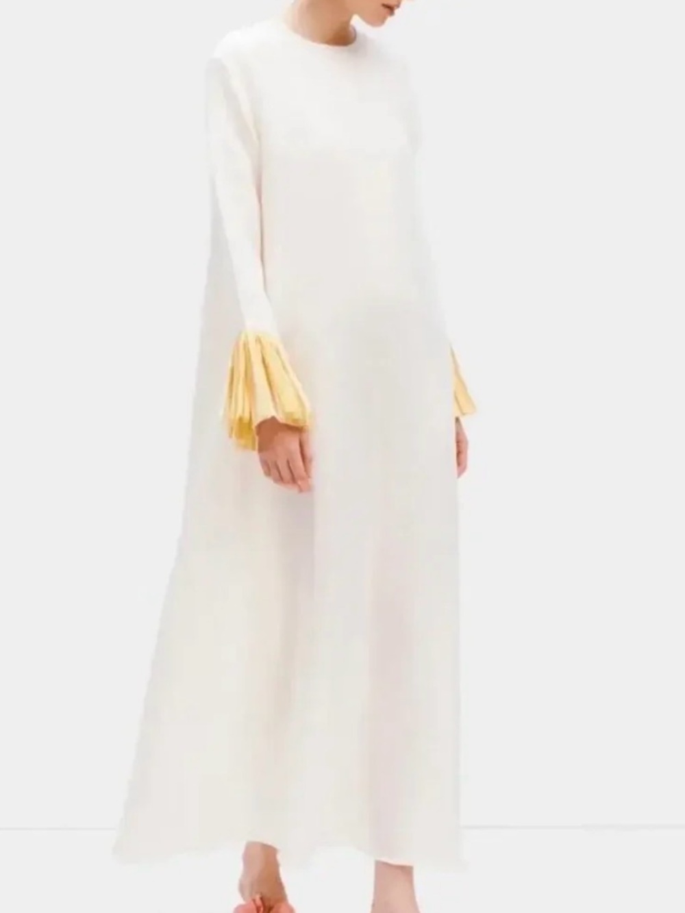 NWT Sleeper Crusoe Raffia Linen Maxi Dress - Picture 2 of 10